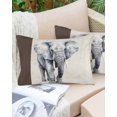 thumbnail image 6 of Vintage Elephant Throw Pillow Cover 20 x 26 Inch Decorative Pillow Cover Modern Art Animal Watercolor Lumbar Pillowcase Seasonal Rectangle Cushion Case for Couch Sofa Bed Living Room, 6 of 7