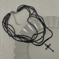 thumbnail image 2 of Necklaces Fashion Sexy Cross Black Multilayer Choker Fashion For Women Gothic Punk Lolita For Girls Pendant Handmade Party, 2 of 4