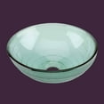 thumbnail image 3 of Renovator's Supply Frosted Green Circle Design Tempered Glass Vessel Sink 12" with Drain, 3 of 3