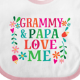 thumbnail image 4 of Inktastic Grammy and Papa Love Me Girls Baby Bib, 4 of 4