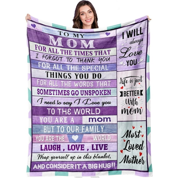 Gifts for Mom, Mom Gifts from Daughter Son, Unique Mom Birthday Gifts, Birthday Gifts for Mom, Best Mom Gifts Ideas, First Time/New Mom Gifts, Mom Christmas Valentine's Day Gifts, Mom Blanket 50"x60"
