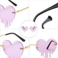 thumbnail image 5 of Masteelf Lolylad Women's Fashion Melting Glasses Stylish Eyewear Trendy Love Design Accessories, 5 of 8