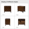 thumbnail image 5 of Tina's Home Modern 2-Drawer Solid Wood End Table with Built-in USB & Power Outlet, Small Space Storage Cabinet for Living Room, Office (Walnut), 5 of 7