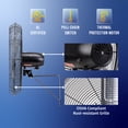thumbnail image 6 of Tornado 24 Inch Oscillating Wall Mount Fan Industrial Fan Use 3 Speed UL Safety Listed, 6 of 7