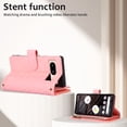 thumbnail image 2 of Allytechgroup Wallet Case for Google Pixel 6a, Stylish Crossbody Shoulder Strap Hand Wrist Cards Slots Magnetic Closure Protective Flip Folio Cover Phone Case for Google Pixel 6a, Pink, 2 of 7