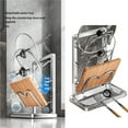 thumbnail image 2 of Stainless Steel Pots Lid Rack Rustproof Cutting Board Holder Multifunctional Wall Mounted Kitchen Organiser Stand, 2 of 8