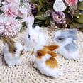 thumbnail image 5 of Mini Simulation Rabbits,Realistic Cute Plush Rabbits Lifelike Plush Bunny Realistic Rabbit Miniatures Cute Stuffed Animal Figurines,Rabbits Home Party Decors Model Gift Miniatures Decor,3", 5 of 7