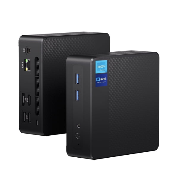 RNRUO Mini PC, 16GB RAM 256GB M.2 SSD, Intel 6500Y with 2 Cores, WiFi 6 BT5.0 Dual 4K Display VESA Windows 11 Desktop Mini Computer for Laptop, Monitor