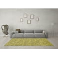 thumbnail image 3 of Ahgly Company Machine Washable Indoor Rectangle Abstract Yellow Modern Area Rugs, 2' x 4', 3 of 4