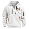 thumbnail image 2 of DODADAWANJ Mens Cargo Hoodies Graphic Quarter Zip Hooded Pullover Big and Tall Drawstring with Multi Pockets Hoodie for Camping Daily XXL, 2 of 5