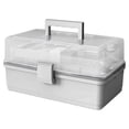 thumbnail image 1 of Pill Storage Box 3-Layer Large Capacity Home Cosmetics Case Plastic Sundries Organizer, Ordinary Style, Gray, 1 of 9