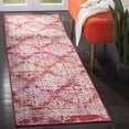 thumbnail image 2 of SAFAVIEH Montage Coriander Distressed Indoor/Outdoor Area Rug, Pink/Multi, 6'7" x 6'7" Round, 2 of 8