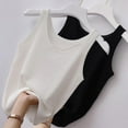 thumbnail image 3 of 2024 New Women T-Shirt Tees Tops Vest Solid Knited Tank TopCasual Summer Plain Slim Fit Sleeveless Women Vest Casual Fashion, 3 of 5