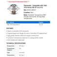thumbnail image 2 of Thermostat - Compatible with 1968 - 1970 Ferrari 365 GT 4.4L V12 1969, 2 of 2