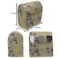 thumbnail image 5 of Paw Print Lounger Chair Bag, Animal Steps Style Pattern Themed Pattern in Earth Tones, High Capacity Storage with Handle Container, Lounger Size, Warm Taupe Brown Mustard, by Ambesonne, 5 of 5
