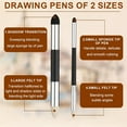 thumbnail image 3 of 4Pack Blending Sponge Pens Dual Ended Washable Friction Sponge Brushes Sketch Wipe Reusable Blending for Student Artists, 3 of 6