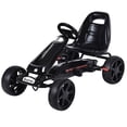thumbnail image 1 of Costway Xmas Gift Go Kart Kids Ride On Car Pedal Powered Car 4 Wheel Racer Toy Stealth Outdoor, 1 of 8