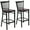 Mahogany Wood Seat/Black Metal Frame, variant on Flash Furniture HERCULES Series Vertical Back Bar Stools, Mahogany Wood/Black (Set of 2)