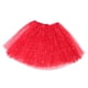 thumbnail image 1 of FELTECHELECTR Falda tutú con lentejuelas, luminosa, de media longitud, de malla, para festivales, de gasa, accesorio de fiesta para mujeres adultas (roja), 1 of 7