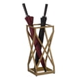 thumbnail image 1 of Support de Parapluie Décoratif Carré Doré Design X pour Intérieur et Extérieur, 1 of 7