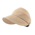 thumbnail image 2 of YAOBAMM Chapeau de Protection Solaire Femme Chapeau à Visière avec Trou pour Queue de Cheval et Crochet Masque Protection Circonférence Ajustable UV Couleur Unie Respirant, 2 of 7