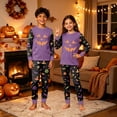 thumbnail image 5 of Breathable Matching Family Halloween Pajamas Set, Printed Long Sleeve PJs Lounge Sleepwear Outfits for Cozy Holiday Evening, 5 of 5