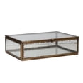 thumbnail image 5 of Creative Co-Op Long Brass and Glass Display Box with Scalloped Edges and Antique Finish, Brass Color, 5 of 5
