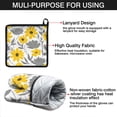 thumbnail image 7 of Yellow and Gray Pioneer Flower Kitchen Oven Mitt and Pot Holder Sets 2 Pcs for Baking, Cooking and Grilling, Heat Resistant Up To 392 °F, 7 of 7