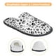 thumbnail image 3 of Fotbe Black Footprints Pantuflas Peludas para Mujer con Estampado, Zapatillas de Peluche, Zapatos de Invierno para Casa, Uso Interior y Exterior-Medium, 3 of 8