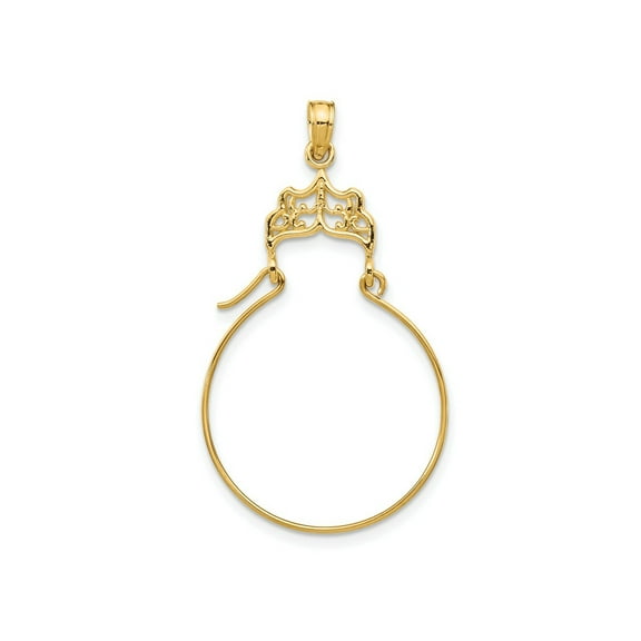 FJC Finejewelers 10 kt Yellow Gold Filigree Charm Holder 30 x 22 mm