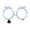 Blue, variant on Magnetic Matching Bracelet Cute Ghost Heart Couple Bracelet Set Adjustable Braide Rope Bla White Ghost Pendant Bracelet Jewelry Gift Women Men
