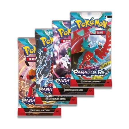 Pokemon Paradox Rift Booster Pack Art Bundle - Lot of 4 Packs