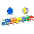 thumbnail image 2 of Hide N Side 2Pack 6Ft / 12Ft Play Tunnel Toy, Pop Up Tunnel For Kids Toddlers Dogs Babies Infants & Children, 2 of 2