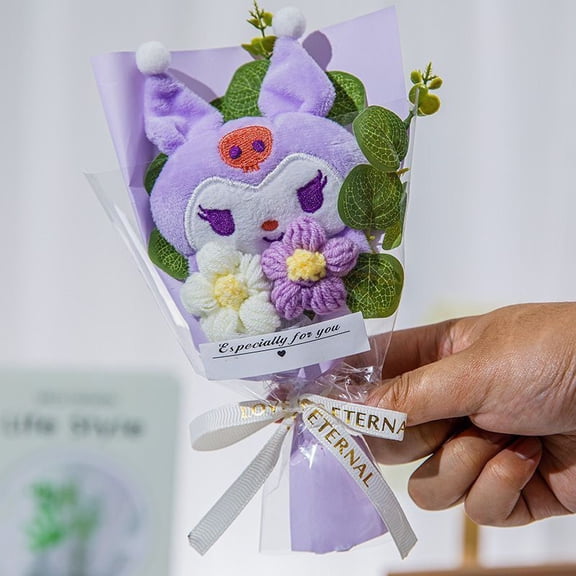 Kuromi Plush Bouquet Cinnamoroll My Melody Pompompurin Kawaii Dolls Flower Bouquet Graduation Birthday Valentine Gifts