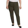 thumbnail image 4 of Gloria Vanderbilt Women’s Amanda Classic 5-Pocket Stretch Denim Jeans, Natural Waist, Tapered Leg (Green, 4 Average), 4 of 6