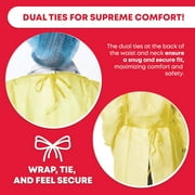 Ever Ready First Aid Isolation Gowns Disposable Coveralls with Elastic Cuffs, 10-Pack