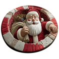 thumbnail image 2 of Christmas Decorations Carpet Christmas 3D Rug Christmas Optical Rug Deep Pattern Themed Decorative Rug Santa Quilted Round Fabric Family Polyester carpet, 2 of 4
