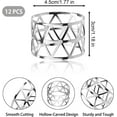 thumbnail image 5 of 12 Pieces Silver Napkin Ring Personalized Metal Napkin Ring Openwork Napkin Ring for Wedding, 5 of 5