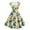 Yellow, variant on Pimfylm Women's V Neck Short Sleeve Floral Printed A Line Swing Flared Cocktail Party Midi Dress White, L