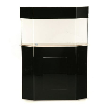 Clear For Life 20 Flat-Back-Hexagon Acrylic Aquarium - Black