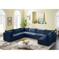 thumbnail image 4 of Meridian Furniture Jacob Navy Velvet Modular Sectional, 4 of 9