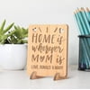 Personalized Home is Wherever Mom Is Wooden Mother's Day Gift Card