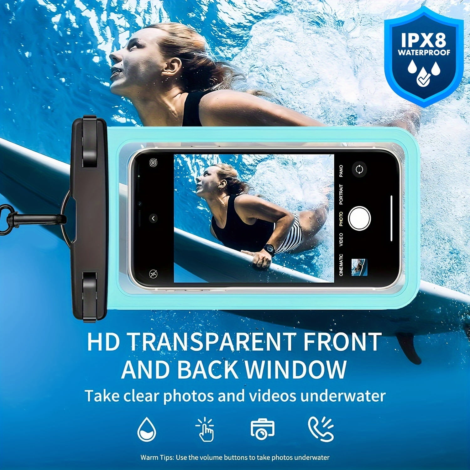 DAYIN-2 universal waterproof mobile phone bags - suitable for a variety of mobile phones, waterproof mobile phone dry bags, essential for beach vacations.