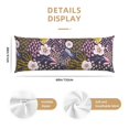 thumbnail image 2 of Body Pillow Cover - Soft Body Pillow Pillowcase, Cartoon Hummingbird Flower Breathable Long Body Pillow Case Cover with Invisible Zipper 20x60in, 2 of 5