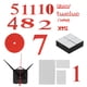 thumbnail image 3 of Calcomanías adhesivas modernas para reloj de pared Digital DIY para decoración del hogar, sala de estar y oficina, color rojo, 3 of 5