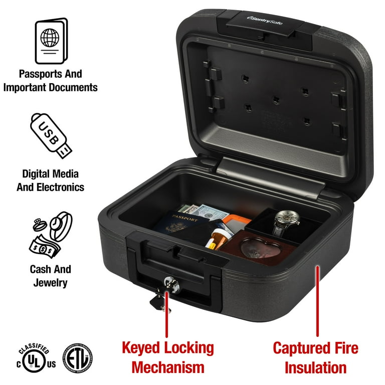 SentrySafe CHW20201 Fire-Resistant and Water-Resistant Chest Safe with Tubular Key Lock 0.28 Cu. ft. SentrySafe CHW20201 Fire-Resistant and Water-Resistant Chest Safe with Tubular Key Lock 0.28 Cu. ft.