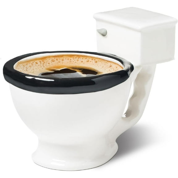 Toilet Seat Funny Coffee Mug - Novelty Gag Gift - White Elephant Gifts and Funny Coffee Cups Adult Humor for Women and Men