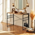 thumbnail image 6 of FurnitureR Folding Study Desk with Side Hooks, Compact Writing Table for Students – Space-Saving, Sturdy Metal Frame & Wood Surface, Ideal for Bedroom, Study Room or Dorm, 6 of 14