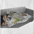 thumbnail image 6 of Cartoon Soft Flannel Fleece Throw Blanket, Cartoon and Owls Floral Background Animal Love Big Eyes Boys and Girls, Cozy Plush for Indoor and Outdoor Use, 50" x 70", Multicolor, by Ambesonne, 6 of 6