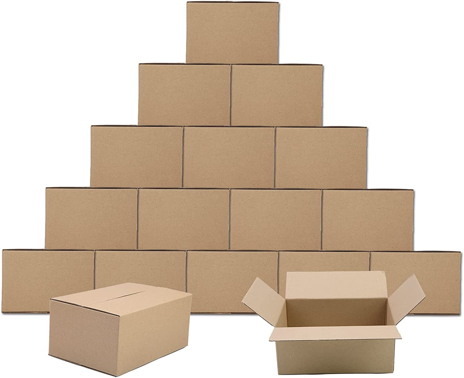 SEJOVAZE 8x6x4 Inch 25 pack Shipping Boxes, Cardboard Box Mailers, Kraft Corrugated Small